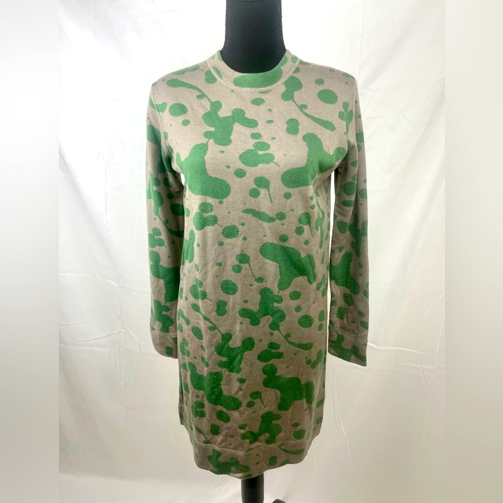 Marc Jacobs Oil Drop Wool Sweatshirt Dress in Granite Multi. Size Small - Picture 1 of 5